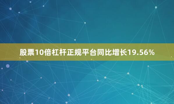股票10倍杠杆正规平台同比增长19.56%